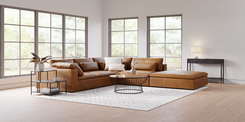 Farmhouse Leather Sectionals
