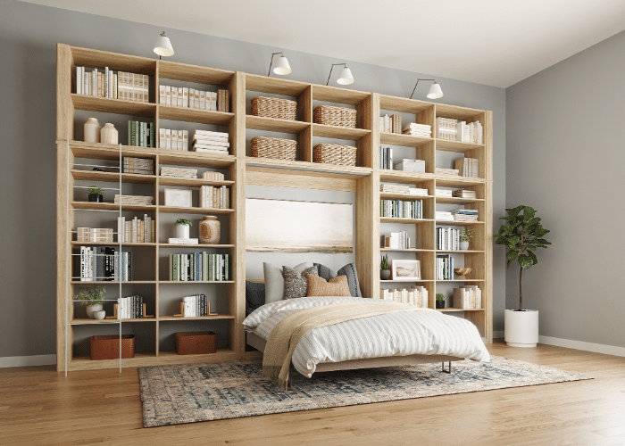Murphy Bed with Shelves