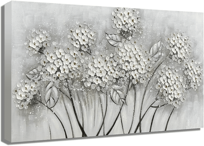 White Flower Wall Art