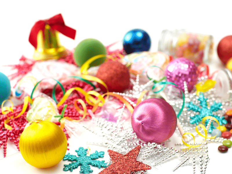 A vibrant and festive ornaments showcasing your colorful personality