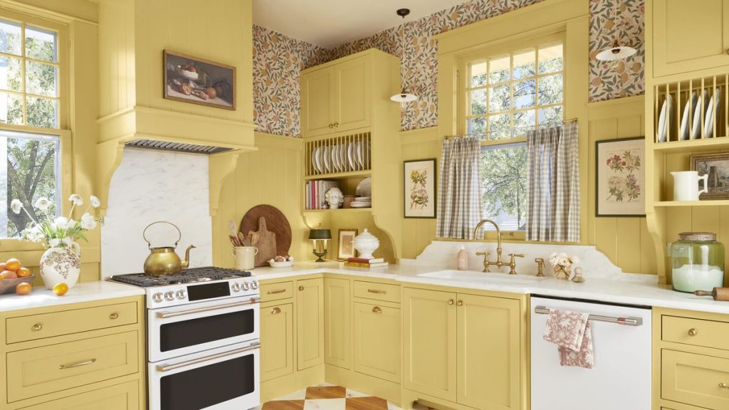 A Bright Sunny Yellow for Your Country Kitchen