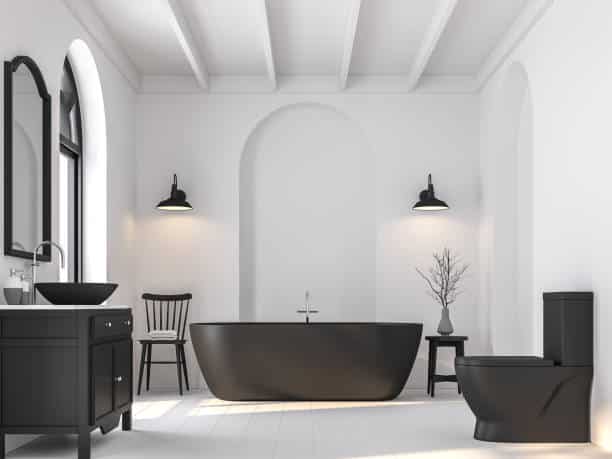 Classic Black and White Scandi Bathroom