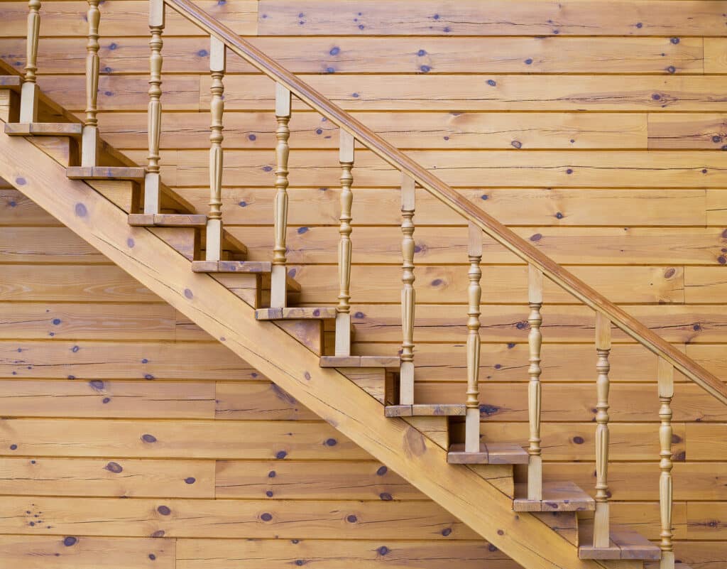 Go for a natural wood staircase