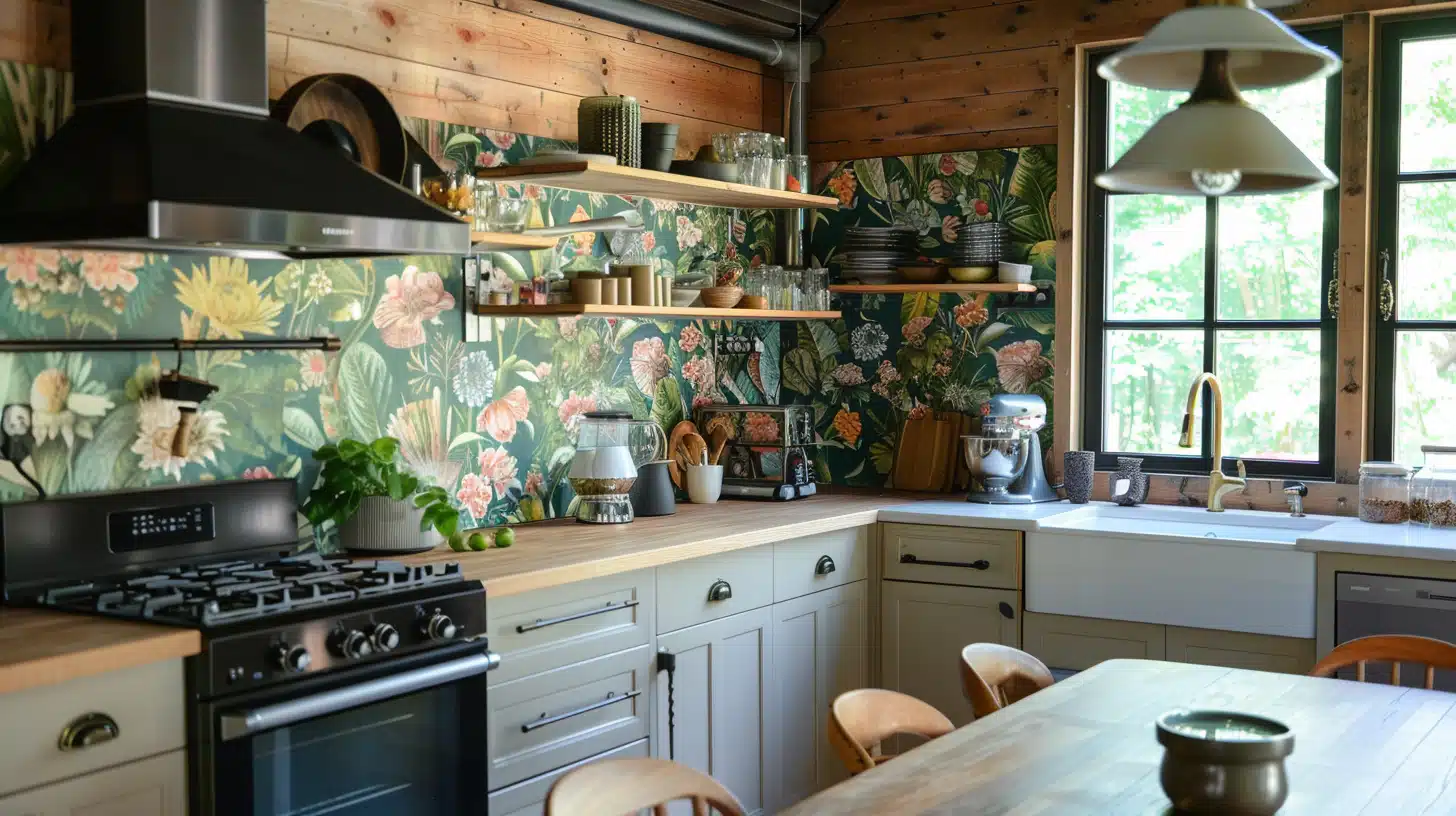 Beyond Paint: Embracing the Art of Kitchen Wallpapering