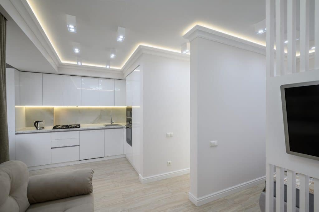 LED light in kitchen and living room